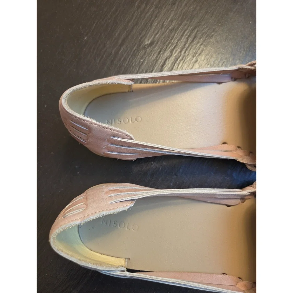 Nisolo Women's Huarache Woven Leather Slip-on Sandals Desert Rose 7.5 EUC! $150